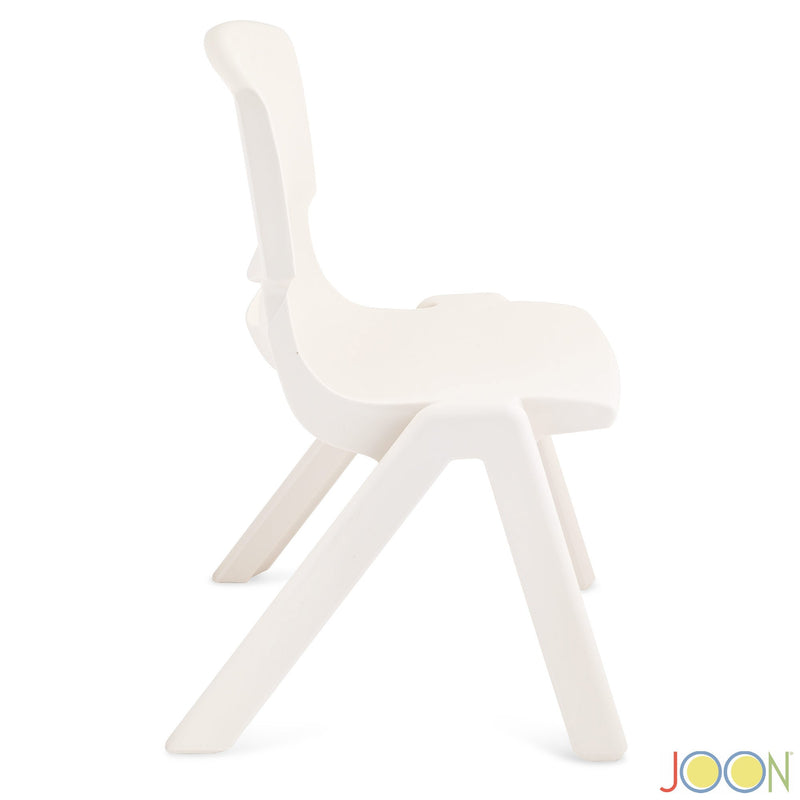 JOON Stackable Plastic Kids Learning Chairs, Ivory, 20.5x12.75X11 Inches, 2-Pack (Pack of 2)