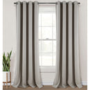 Salem Faux Linen Room Darkening Grommet Window Panel, 54x84 Inches