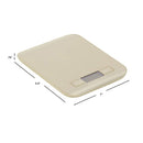 Home Basics Stainless Steel Digital Kitchen Scale, 5.5x7x.75 Inches