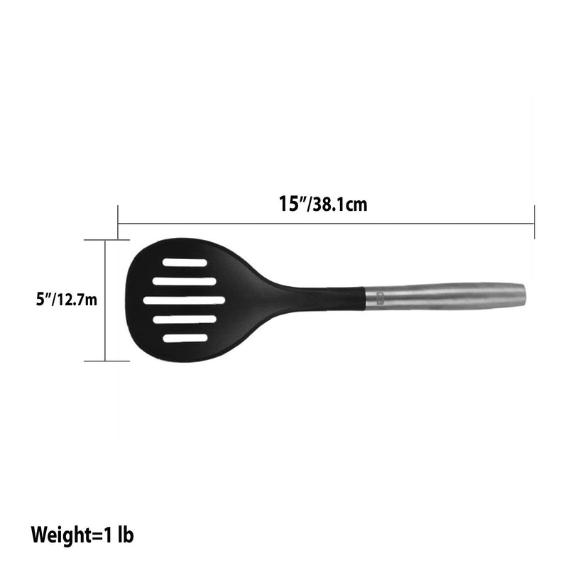 Home Basics Mesa Scratch-Resistant Nylon Skimmer with Stainless-Steel, 13 Inches