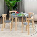 5-Piece Kids Wooden Curved Back Activity Table and Chair Set with by LJGDeals