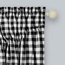 Buffalo Check Gathered Swag Window Curtain Pair, 72x63 Inches