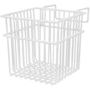 Home Basics Vinyl Coated Sink Basket and Sponge Holder, White, 5x5x5 Inches