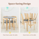5-Piece Kids Wooden Curved Back Activity Table and Chair Set with by LJGDeals