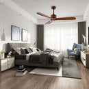 52 Inch Modern Ceiling Fan Indoor Outdoor Brushed Nickel Finish with Remote by LJGDeals