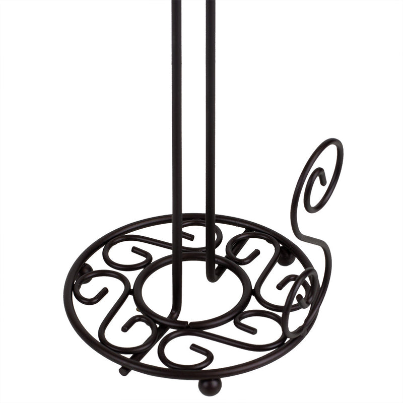 Home Basics Scroll Collection Paper Towel Holder, Bronze, 6x6x13.5 Inches