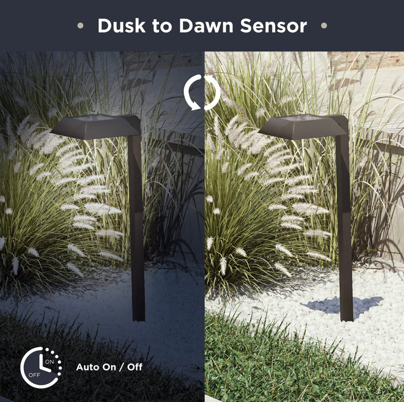 SmartYard Solar LED Pathway Lights 30 Lumen Modern Down Light , 6-Pack