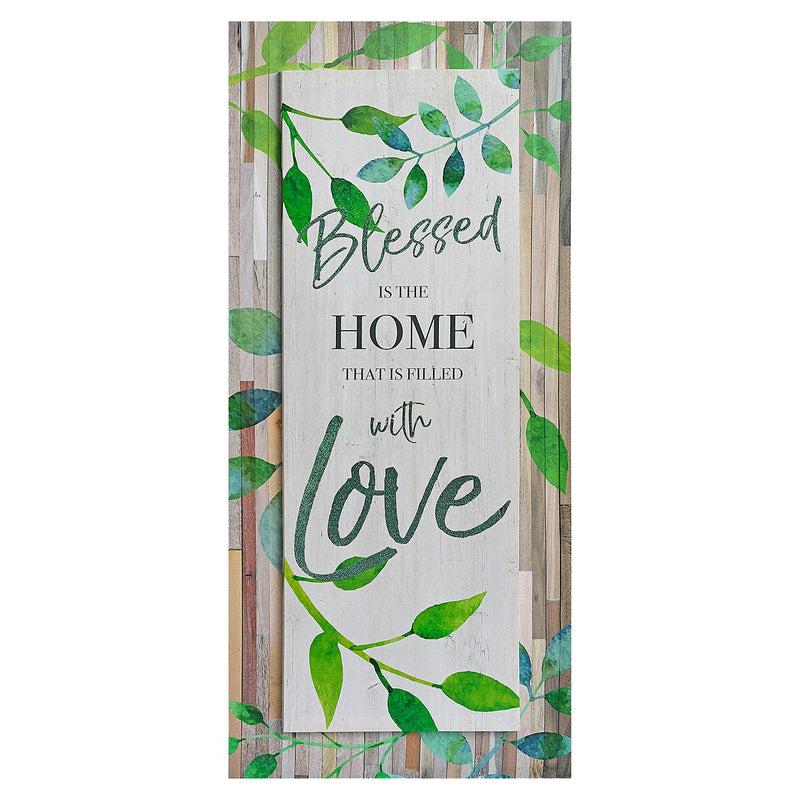 PREMIUS Blessed Is The Home That Is Filled With Love Wall Art, 18x42 Inches