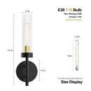 2PCS Glass Farmhouse Wall Lamp, Modern Bathroom Vanity Sconces Wall Lighting