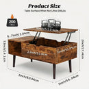 Lift Top Coffee Table with Storage, Wooden Living Room Center Table by 2Dropme