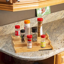 Home Basics Expandable 3 Tier Step Spice Rack Organizer, Natural, 8.25x8.75x3.25 Inches