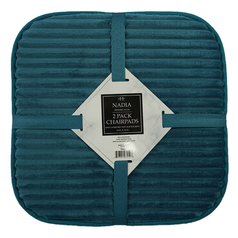 PREMIUS Nadia 2 Piece Memory Foam Chairpad Set, 16x16 Inches