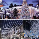 165Ft Solar String Lights White Wire Outdoor,500 LED Christmas Lights with 8 Modes and Timer, Remote Control by Outdoor Solar Outlet