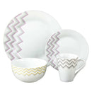 PREMIUS 16 Piece Ceramic Dinner Set, Heat Resistant Porcelain