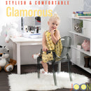 JOON 2 Pack Kids Ghost Chairs with Armrest, 25x13x14.5 Inches, Transparent