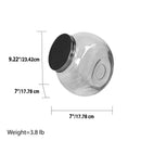 Home Basics Large Round Glass Candy Storage Jar with Stainless Steel Top, Clear, 1 Gallon