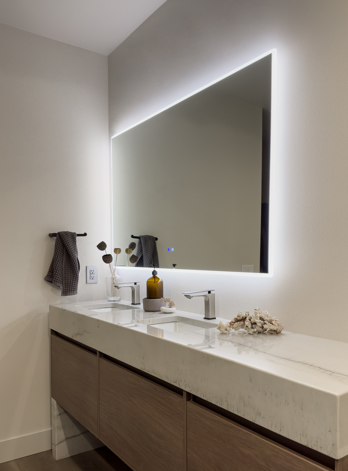 Zeek 60"x36" Backlit LED Rectangular Bathroom Wall Mirror For Double Vanity MA6036, photo 7 of 12