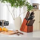 15 Pieces Stainless Steel Knife Block Set with Ergonomic Handle by LJGDeals