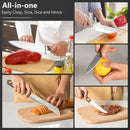 15 Pieces Stainless Steel Knife Block Set with Ergonomic Handle by LJGDeals