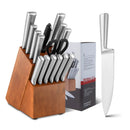 16-Piece Stainless Steel Kitchen Knife Set with Sharpener by LJGDeals