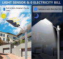 6800W Commercial Solar Street Lights Dusk to Dawn , Motion Sensor, 75000LM for Street with Remote Control