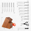 16-Piece Stainless Steel Kitchen Knife Set with Sharpener by LJGDeals