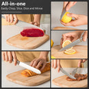 16-Piece Stainless Steel Kitchen Knife Set with Sharpener by LJGDeals