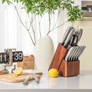 14-Piece Kitchen Knife Set Stainless Steel Knife Block Set with Sharpener by LJGDeals