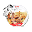 Home Basics Large Round Glass Candy Storage Jar with Stainless Steel Top, Clear, 1 Gallon