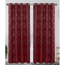 Elaine Embossed Metallic Room Darkening Grommet Window Panel, 54x90 Inches