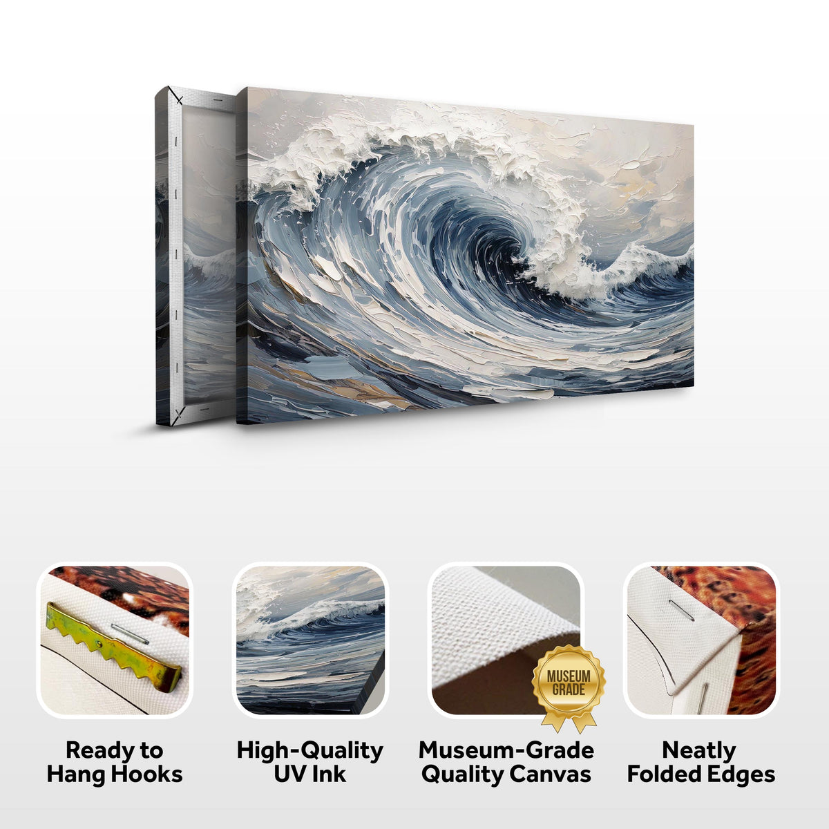 Modern Ocean Wave Wall Art, photo 3 of 5