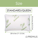 PREMIUS Bamboo Memory Foam Pillow, Standard-Queen, 18x28 Inches