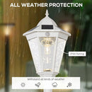 SmartYard 77" Solar Lamp Post Light, Waterproof Aluminum And Glass Outdoor Vintage Post Lamp by Outdoor Solar Outlet