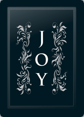Joy Floral Vertical Silver Logo Panel
