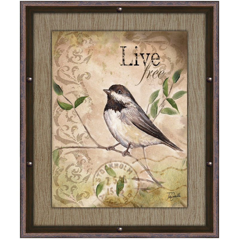 PREMIUS Live Free Framed Wall Art With Buttons, 11x13 Inches