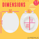 PREMIUS Beveled Plastic Toilet Seat, Standard Round, 17 Inches