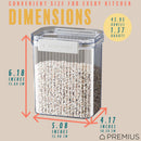 PREMIUS Plastic Food Storage Container, Rectangle, Clear-Natural