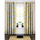 Oliver Printed Watercolor Floral Room Darkening Grommet Window Panel, 50x84 Inches