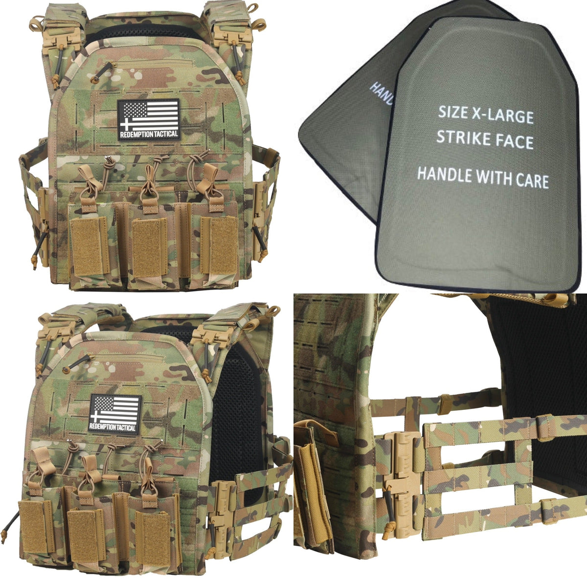 FULL KIT COMBO Crusader 2.0 XL Armor COMBO PACKAGE LIGHTWEIGHT LEVEL IV (2) 10x13.5 Front/Back Plates, Plate Carrier Bag, Medic Pouch, photo 3 of 17
