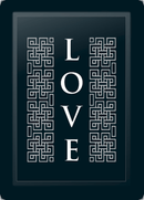 Love Deco Vertical Silver Logo Panel