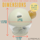 PREMIUS Manual Pull Hand Food Chopper, With Wood Ball, White-Natural, 1.5 Cups