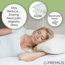 PREMIUS Bamboo Memory Foam Pillow, King, 18x36 Inches