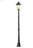 SmartYard 77" Solar Lamp Post Light, Waterproof Aluminum And Glass Outdoor Vintage Post Lamp by Outdoor Solar Outlet