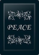Peace Floral Horizontal Silver Logo Panel