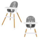 4-in-1 Convertible Baby High Chair Infant Feeding Chair with Adjustable Tray by LJGDeals