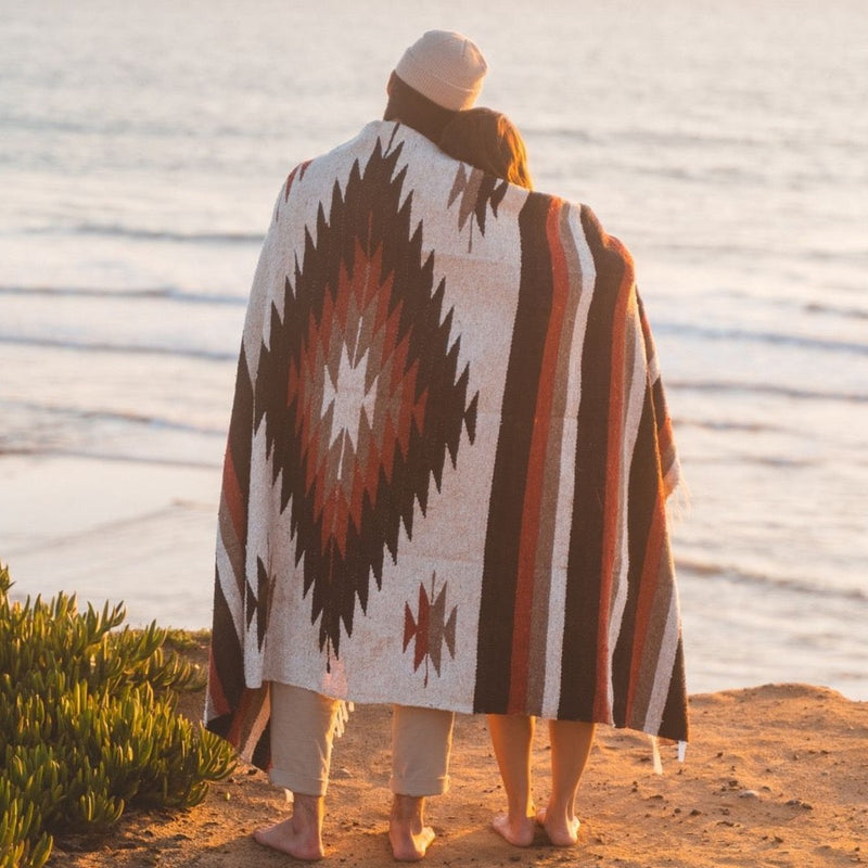 Tan Mexican Diamond Yoga Blanket