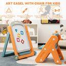 Kids Height Adjustable Art Easel Set with Chair by LJGDeals