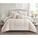 Ashfield 5 Piece Jacquard Leaf Design Comforter Set
