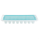 Home Basics 16 Compartment Square Plastic Stackable Ice Cube Tray with Snap-on Cover, Blue