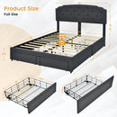 Platform Bed Frame with 4 Storage Drawers and Adjustable Headboard by LJGDeals